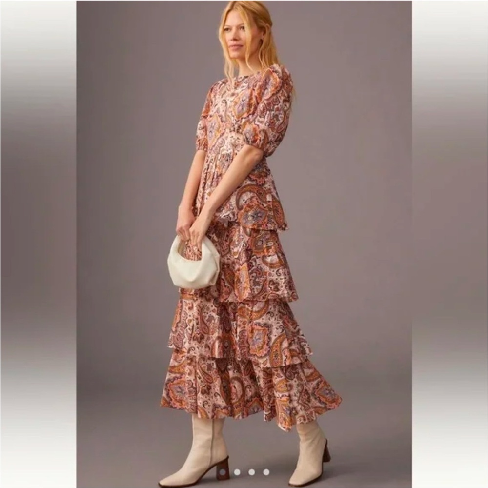 Anthropologie x Kachel Tiered Maxi Dress size XXS